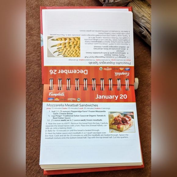 2014 Publications International Campbell Recipe A Day Spiral Easel Calendar - Picture 10 of 15